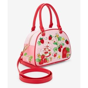 NEW Strawberry Shortcake Embroidered Floral Berry Handbag Crossbody Purse